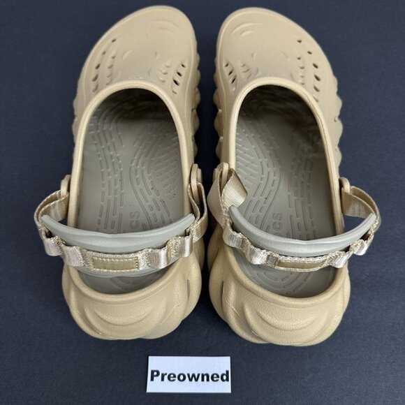 Crocs Echo Clog Unisex Clogs Wheat 207937 Men’s 10/ Women’s 12 Preowned - Picture 2 of 5